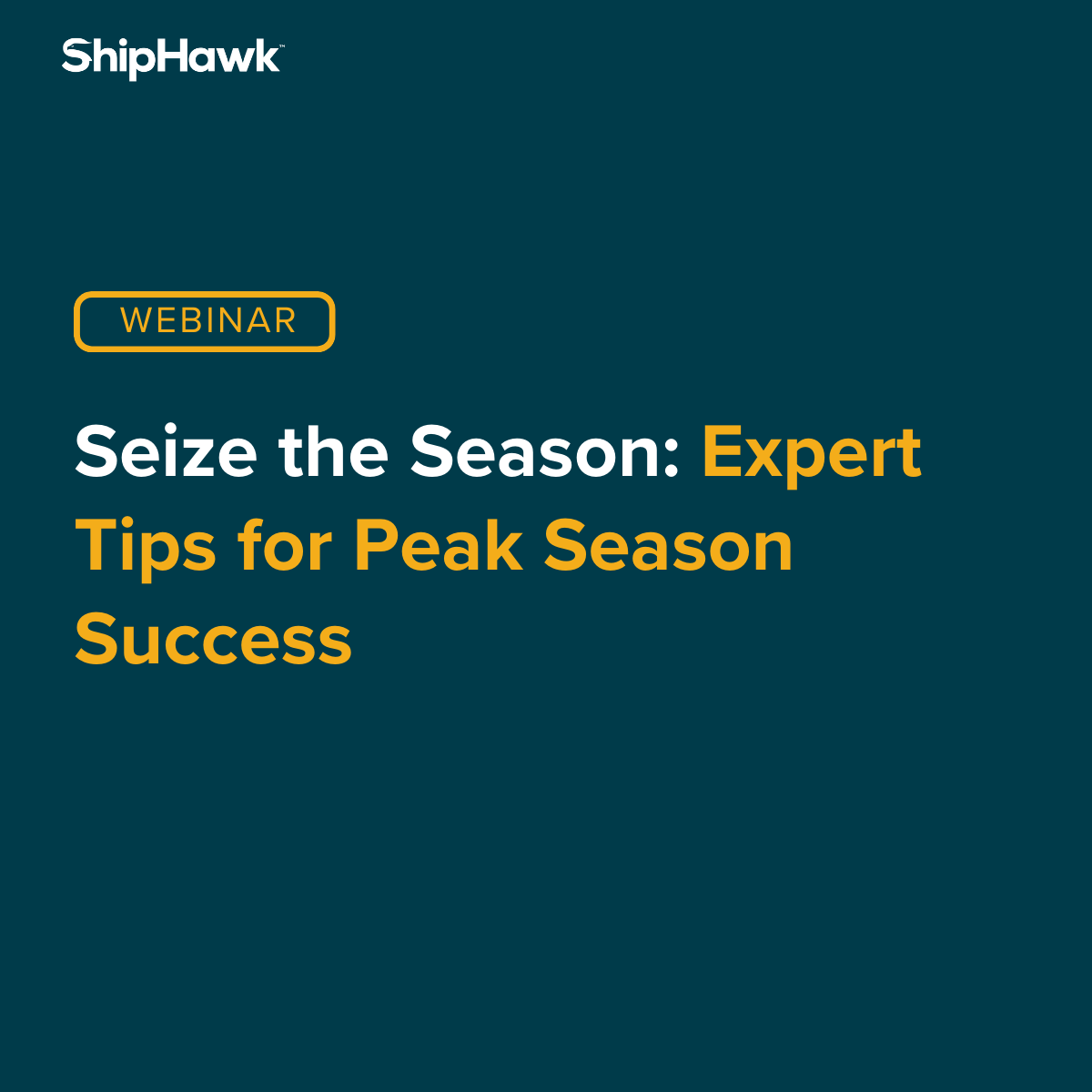 Seize the Season Webinar